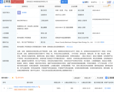 百川暢銀在貴州成立新子公司，拓展生物質(zhì)能與生物有機(jī)肥料研發(fā)業(yè)務(wù)